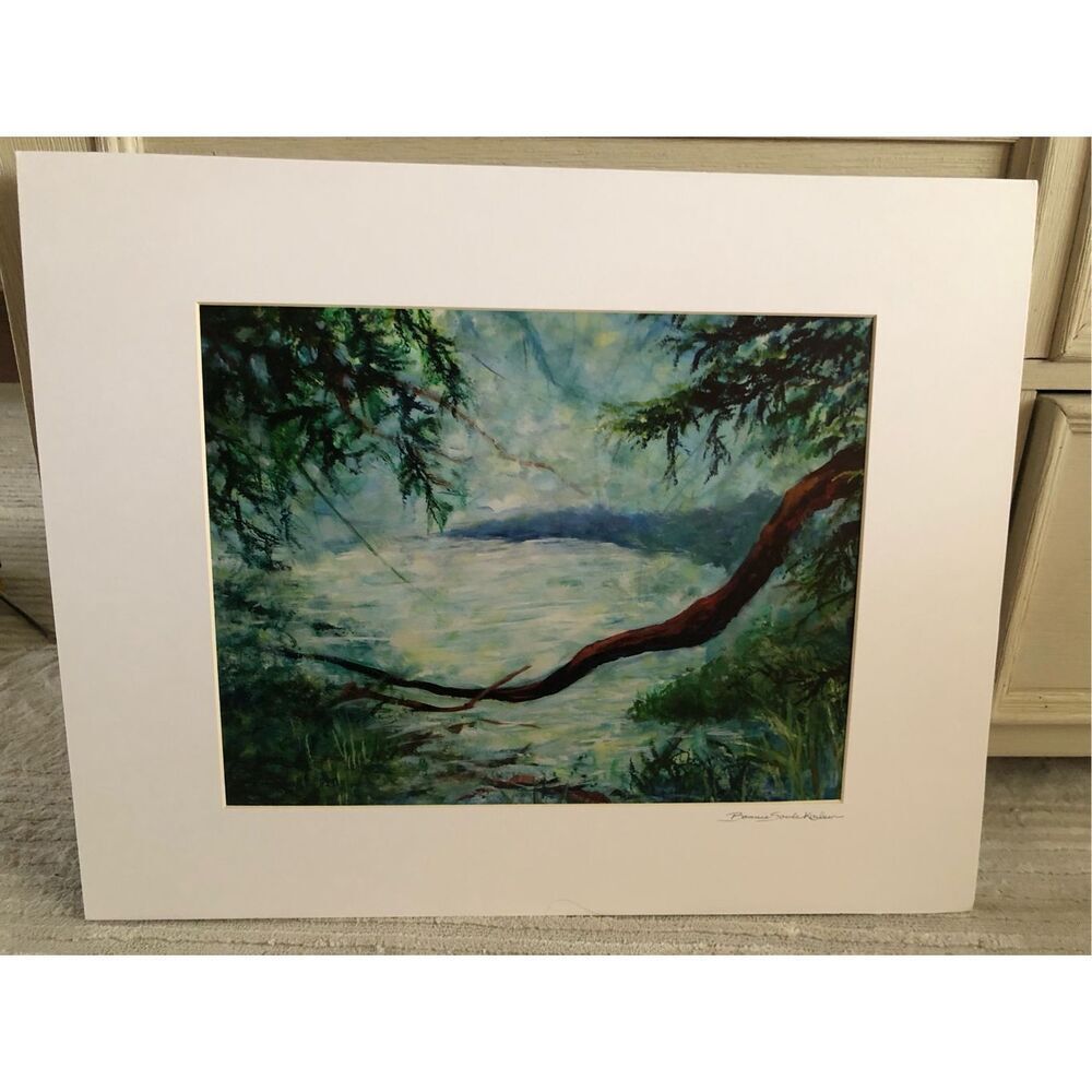 Bonnie Soule Karlsen Signed Landscape Print Matted 20x16